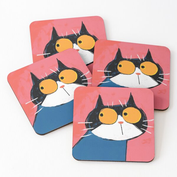 Item preview, Tuxedo cat / Bicolor cat with big eyes designed and sold by 516 Studio.