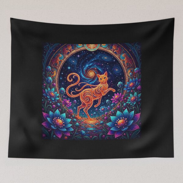 Item preview, Magical Cat in Enchanted Garden #3 designed and sold by Helios Be. Lavsh.
