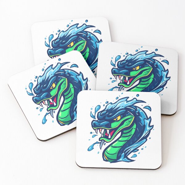 Item preview, Aqua Serpent – Mythical Water Dragon Vector Art designed and sold by Kavya Art.