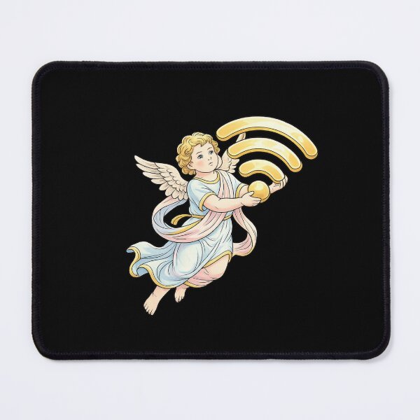 Item preview, Divine Connection Found - Funny Wi-Fi Angel Classical Art Meme Renaissance Satire designed and sold by VibeMax.