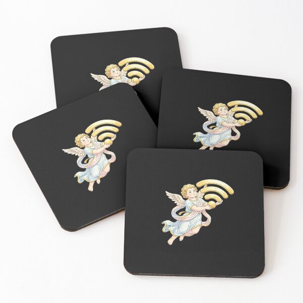 Item preview, Divine Connection Found - Funny Wi-Fi Angel Classical Art Meme Renaissance Satire designed and sold by VibeMax.