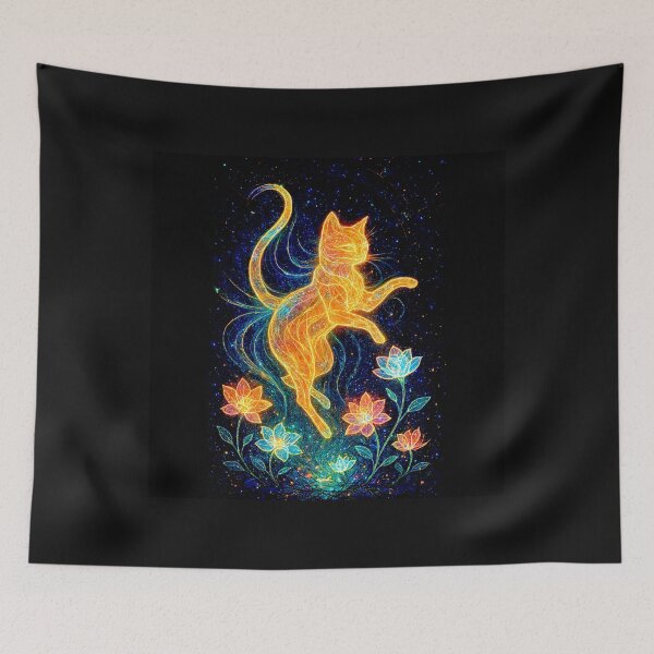 Item preview, Magical Cat in Enchanted Garden #5 designed and sold by Helios Be. Lavsh.