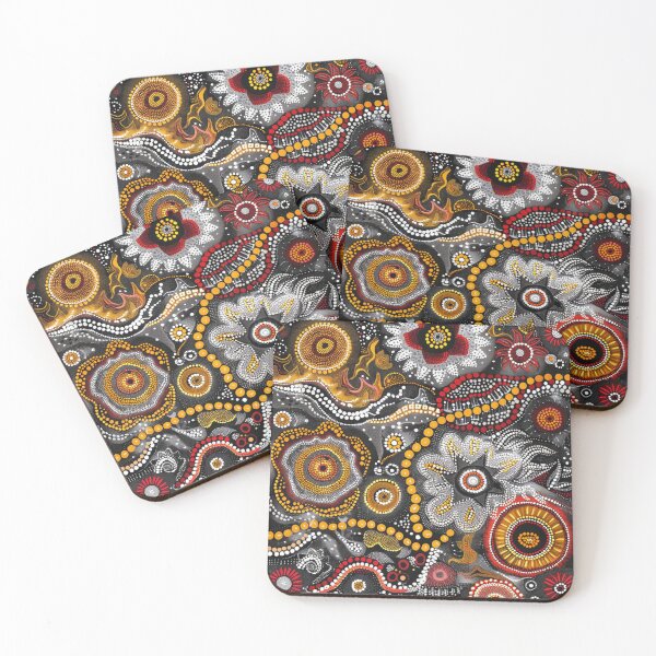 Item preview, Aboriginal Inspired Art - Florals and Minerals designed and sold by GrinGalore.