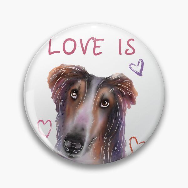 Item preview, Love Is watercolor dog portrait romantic art designed and sold by olenapetol.