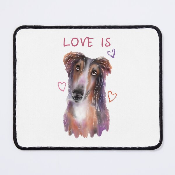 Item preview, Love Is watercolor dog portrait romantic art designed and sold by olenapetol.