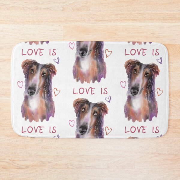Item preview, Love Is watercolor dog portrait romantic art designed and sold by olenapetol.