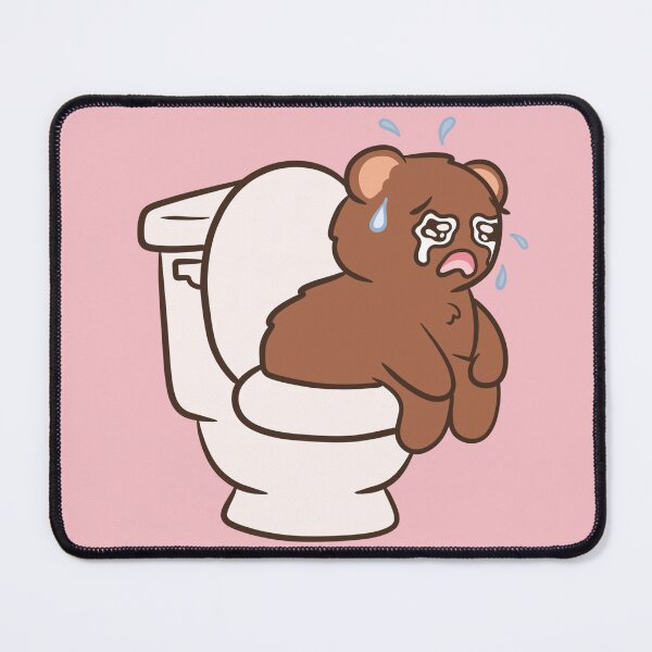 Item preview, kawaii bear on toilet ibs tummy issues designed and sold by kaybowzie.