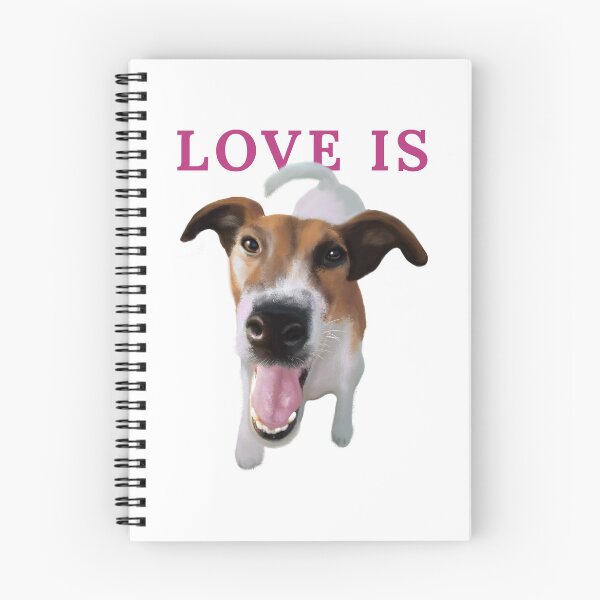 Item preview, Love Is happy dog portrait aesthetic art designed and sold by olenapetol.