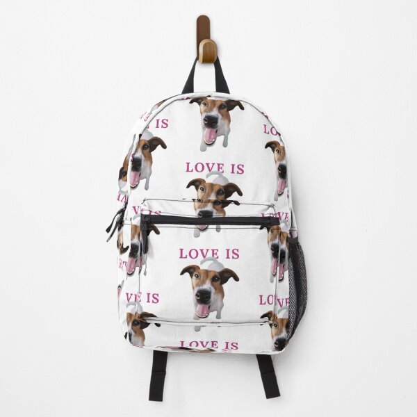 Item preview, Love Is happy dog portrait aesthetic art designed and sold by olenapetol.