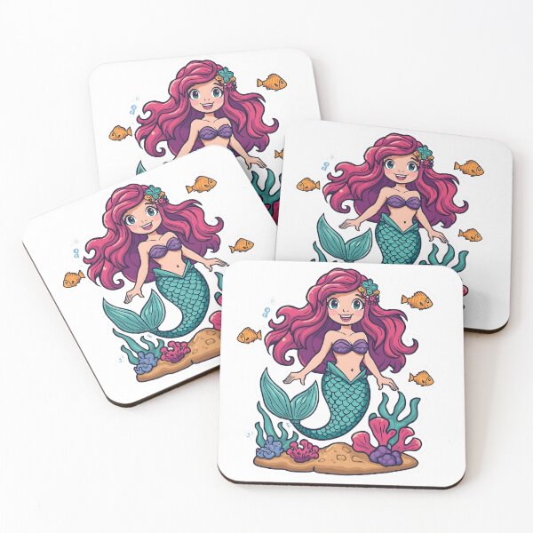 Item preview, Cute Kawaii Mermaid Girl Illustration – Ocean Fantasy Art designed and sold by Kavya Art.