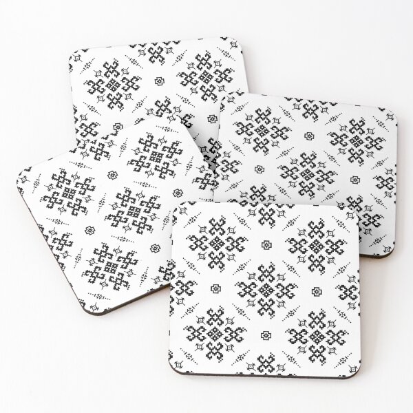 Item preview, Seamless Tribal Pixel Geometric Pattern in Black and White Ethnic Folk Style designed and sold by kasune-shop.
