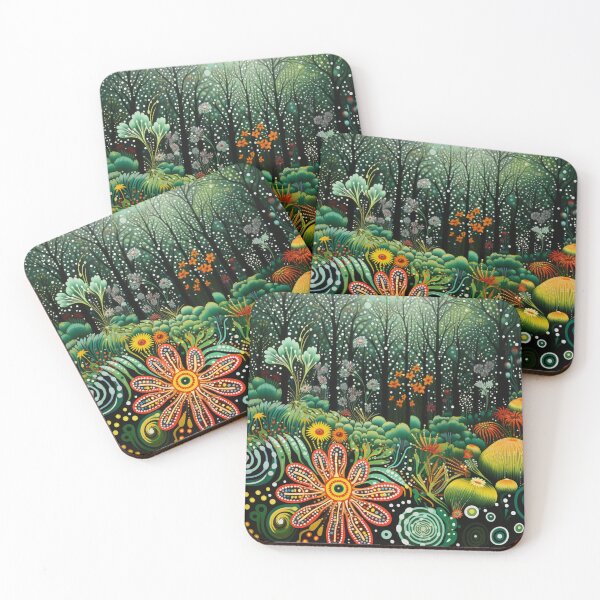 Item preview, Aboriginal Inspired Art - With Floral Tropical Forest designed and sold by GrinGalore.