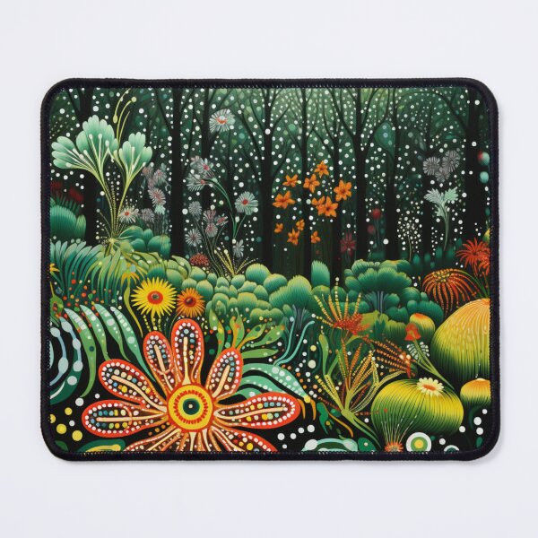 Item preview, Aboriginal Inspired Art - With Floral Tropical Forest designed and sold by GrinGalore.