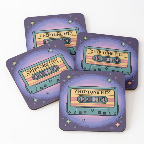 Item preview, retro chiptune mix tape | pixel retro graphic designed and sold by JSArtDesign.