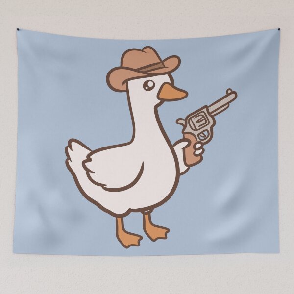 Item preview, kawaii cowboy country goose designed and sold by kaybowzie.