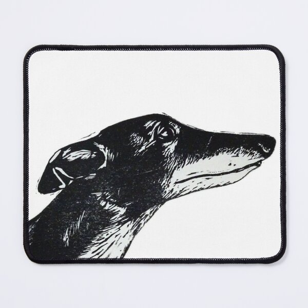 Item preview,  black sighthound, greyhound, whippet, lurcher, galgo designed and sold by MWillshawPrint.