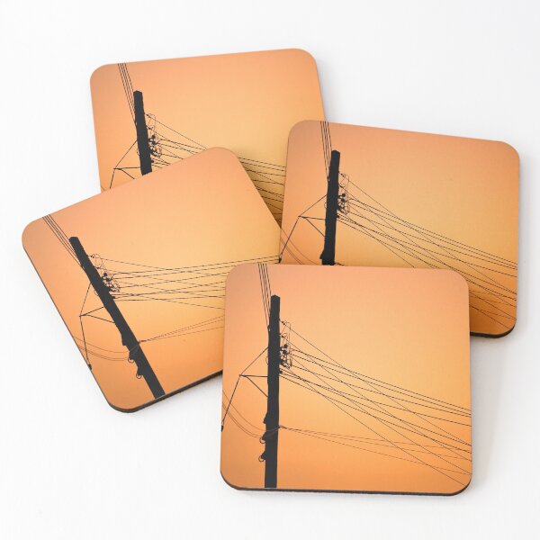 Item preview, Sunset Power Lines designed and sold by FOLK ART FUSION by heidiannemorris.