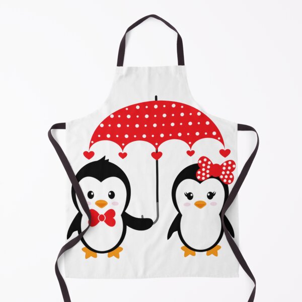 Item preview, Cute Penguin Couple Under Umbrella Saint Valentine's Day - Kawaii Love Penguins Art Print designed and sold by DesignArtist.ia.