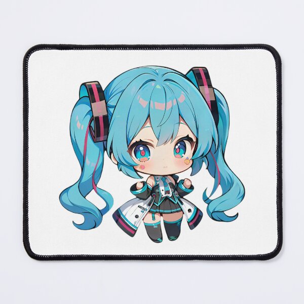 Item preview, Chibi Blue Twin-Tail Virtual Idol | Cute Anime Kawaii Character designed and sold by Dyan4.
