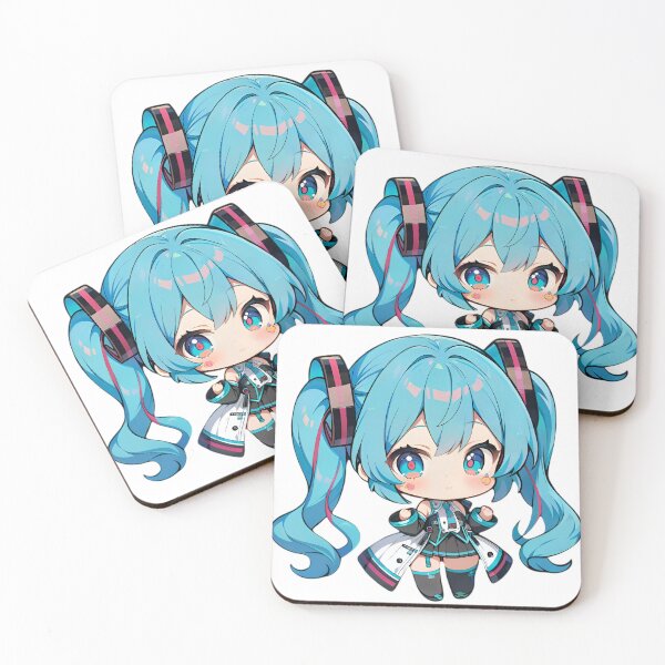 Item preview, Chibi Blue Twin-Tail Virtual Idol | Cute Anime Kawaii Character designed and sold by Dyan4.