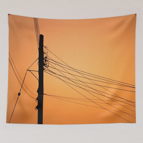 Item preview, Sunset Power Lines designed and sold by FOLK ART FUSION by heidiannemorris.