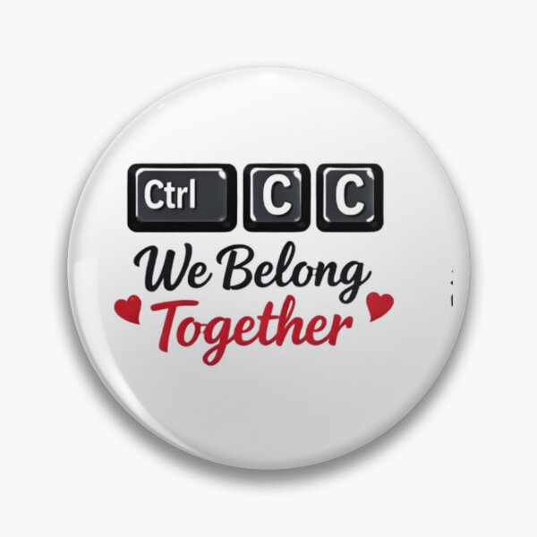 Item preview, Ctrl+C Ctrl+V We Belong Together – Cute Programmer Couple Valentine Design designed and sold by UC-AbelBooks.