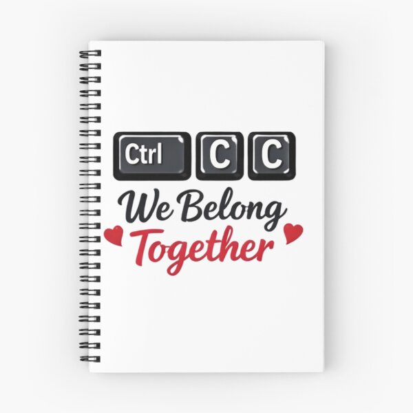 Item preview, Ctrl+C Ctrl+V We Belong Together – Cute Programmer Couple Valentine Design designed and sold by UC-AbelBooks.