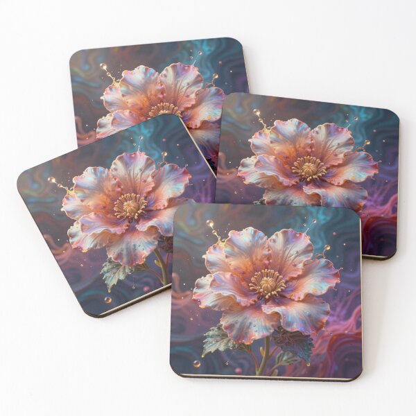 Item preview, Vibrant Fantasy Flower Art in Orange Pink Blue Dreamlight designed and sold by FotoworldEdel.