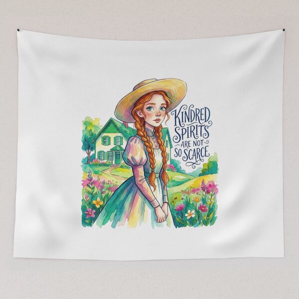 Item preview, Anne of Green Gables Kindred Spirits Scarce Watercolor Portrait designed and sold by Fenay Designs.