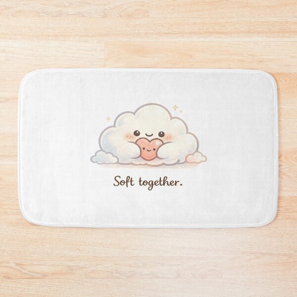 Item preview, Soft Together – Cute Kawaii Cloud Love designed and sold by MIArt Studio.