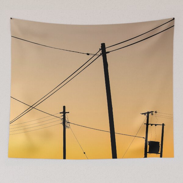 Item preview, Sunset Power Lines designed and sold by FOLK ART FUSION by heidiannemorris.