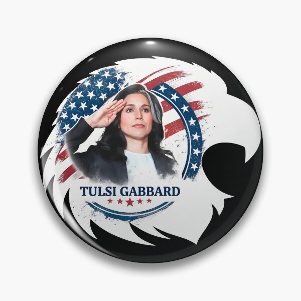 Item preview, Tulsi Gabbard Salute Sticker – Patriotic Wall Series Part 8 | Military Tribute & American Flag Design designed and sold by EdGraphy.
