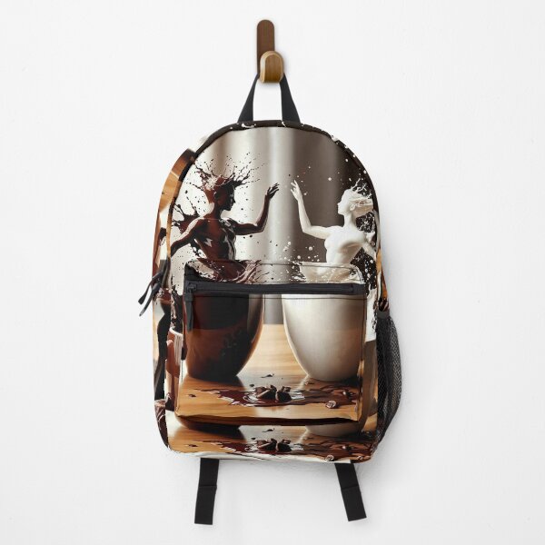 Item preview, Coffee & Milk Splash Dance – Surreal Liquid Art Illustration designed and sold by AmetistLight.