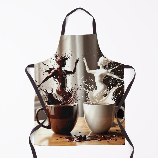 Item preview, Coffee & Milk Splash Dance – Surreal Liquid Art Illustration designed and sold by AmetistLight.