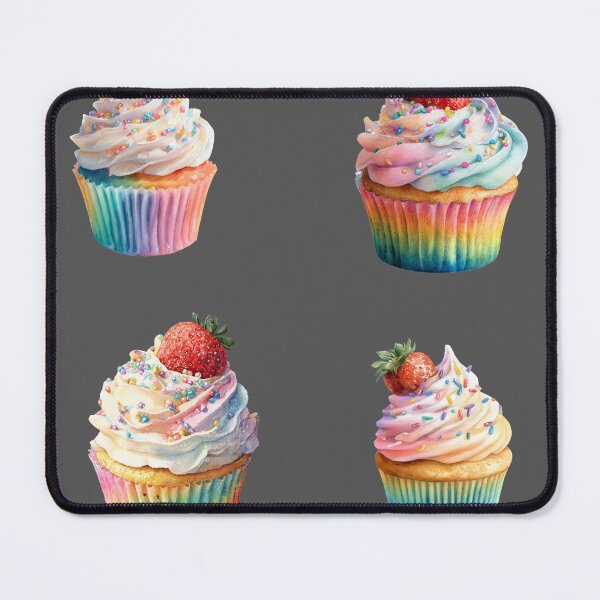 Item preview, Mini Rainbow Strawberry cupcakes sticker pack designed and sold by MendaciousMina.