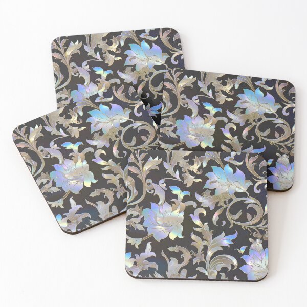 Item preview, Iridescent Mother of Pearl Floral Pattern – Elegant Korean Nacre Inspired Seamless Design designed and sold by Windy-market.