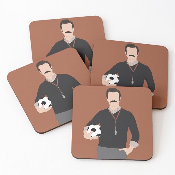 Artikelvorschau, Fan-Art-Porträtillustration von Coach Ted Lasso entworfen und verkauft von Still Silhouette.