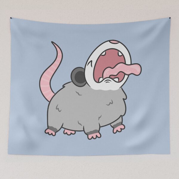 Item preview, kawaii screaming possum meme designed and sold by kaybowzie.