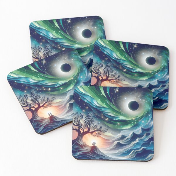 Item preview, Layered Northern Lights, Ai Generated Art   designed and sold by ACC .