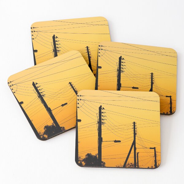 Item preview, Sunset Power Lines designed and sold by FOLK ART FUSION by heidiannemorris.