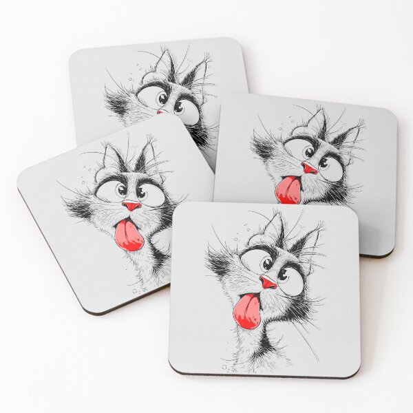 Item preview, Funny Cat black and white minimalist art  designed and sold by Natart1004.