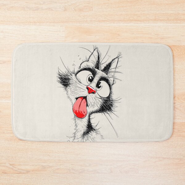 Item preview, Funny Cat black and white minimalist art  designed and sold by Natart1004.