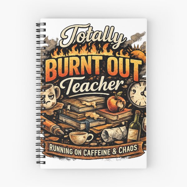 Item preview, Totally Burnt Out Teacher designed and sold by EchoformDesign.