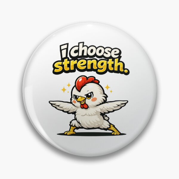 Item preview, I Choose Strength – Power Yoga Chicken in Warrior Style (Motivation with Humor) designed and sold by slinsish.
