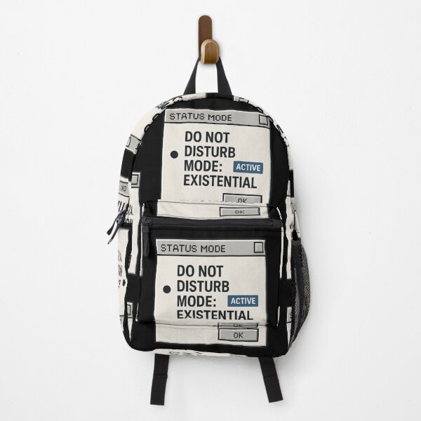 Item preview, Do Not Disturb: Existential Mode – Retro Internet Humor Status Design designed and sold by Mad Factory Designs.
