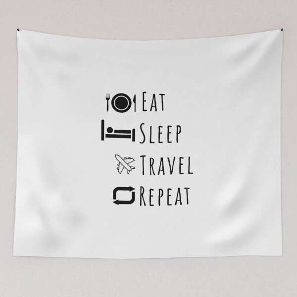 Item preview, Eat, Sleep, Travel, Repeat designed and sold by DixieGirlStudio.