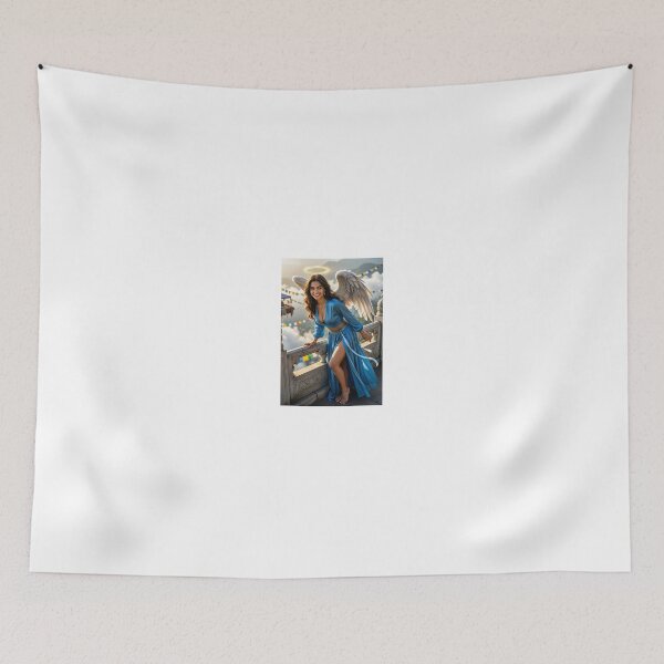 Item preview, Azure Angel on Ethereal Mountain Balcony designed and sold by CathryneDelamort.