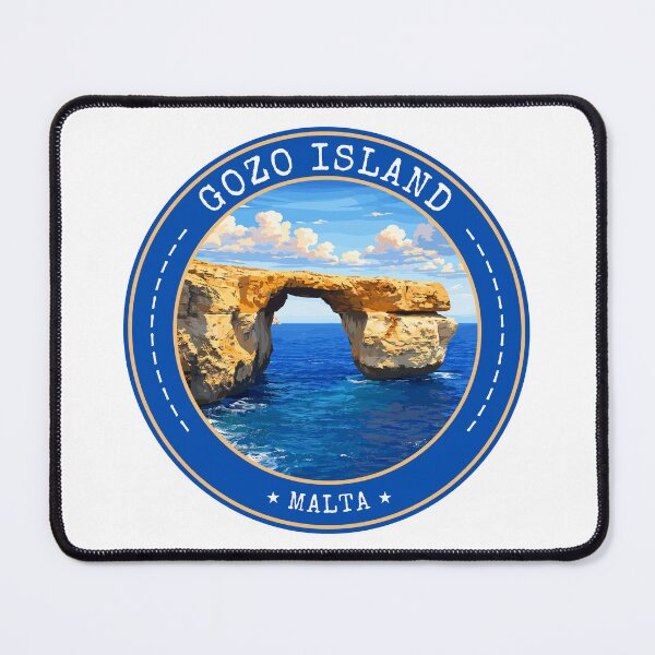 Item preview, Gozo Island in Malta, Vintage Travel Art Circle Emblem designed and sold by MaateoDesign.