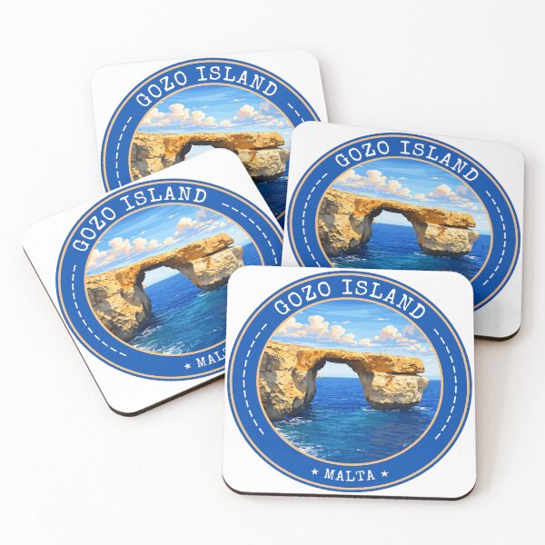 Item preview, Gozo Island in Malta, Vintage Travel Art Circle Emblem designed and sold by MaateoDesign.