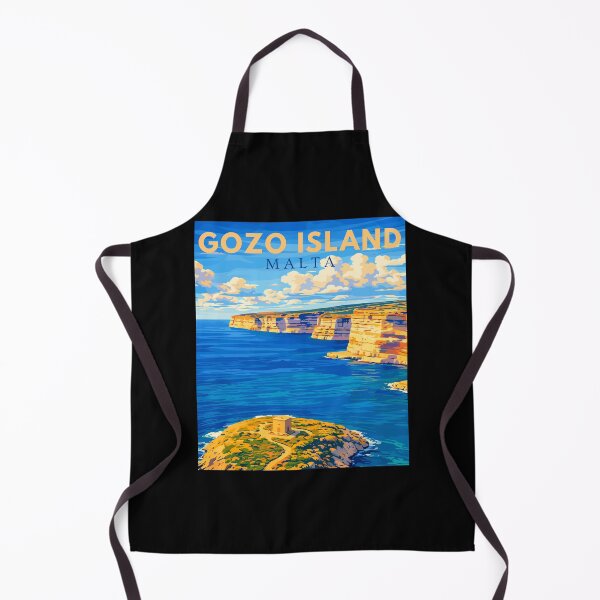 Item preview, Gozo Island in Malta, Vintage Art Travel Landscape designed and sold by MaateoDesign.